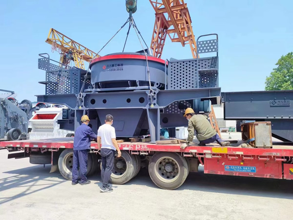 浙江客户破碎制砂生产线交货现场